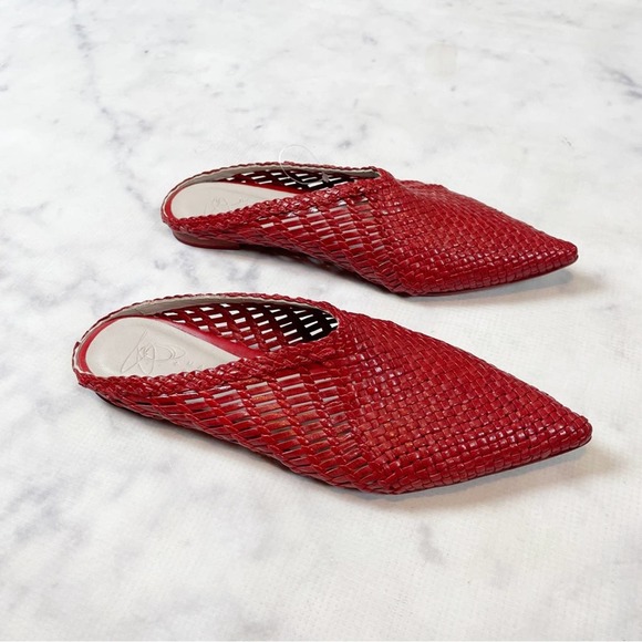 Zero + Maria Cornejo Shoes - Zero + Maria Cornejo Woven Leather Mules